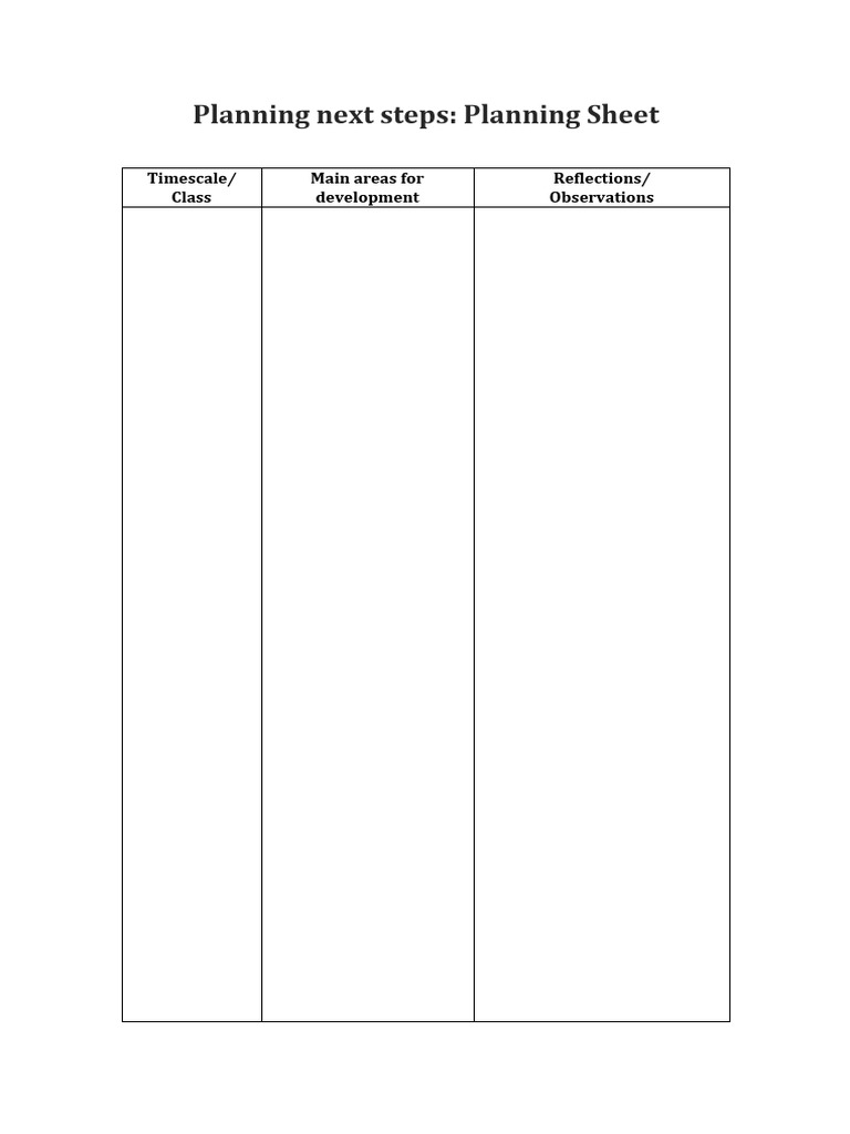 Planning Next Steps | PDF