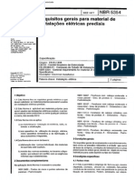 NBR 05354 - 1977 - Requisitos Para Instalações Elétricas Prediais