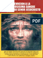 Debocion A La Preciosisima Sangre de Nuestro Señor Jesucristo