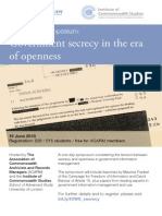 Government Secrecy in The Era of Openness