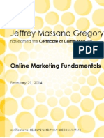 Certificate of Completion - Online Marketing Fundamentals
