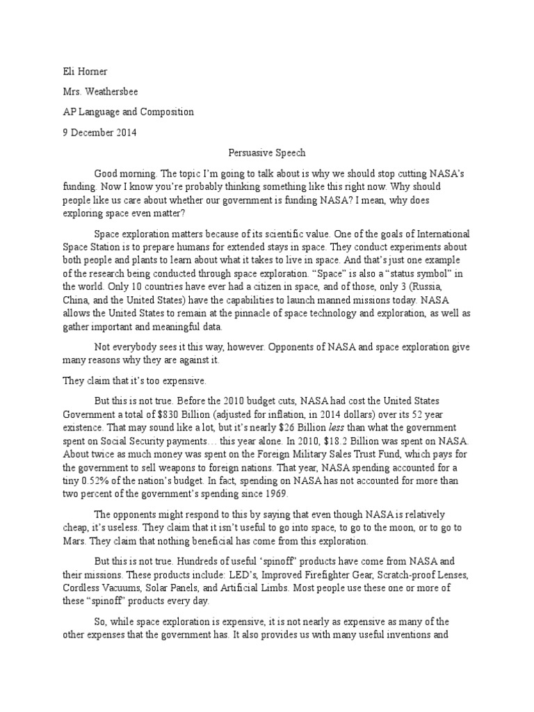 Persuasive speech outline template picture