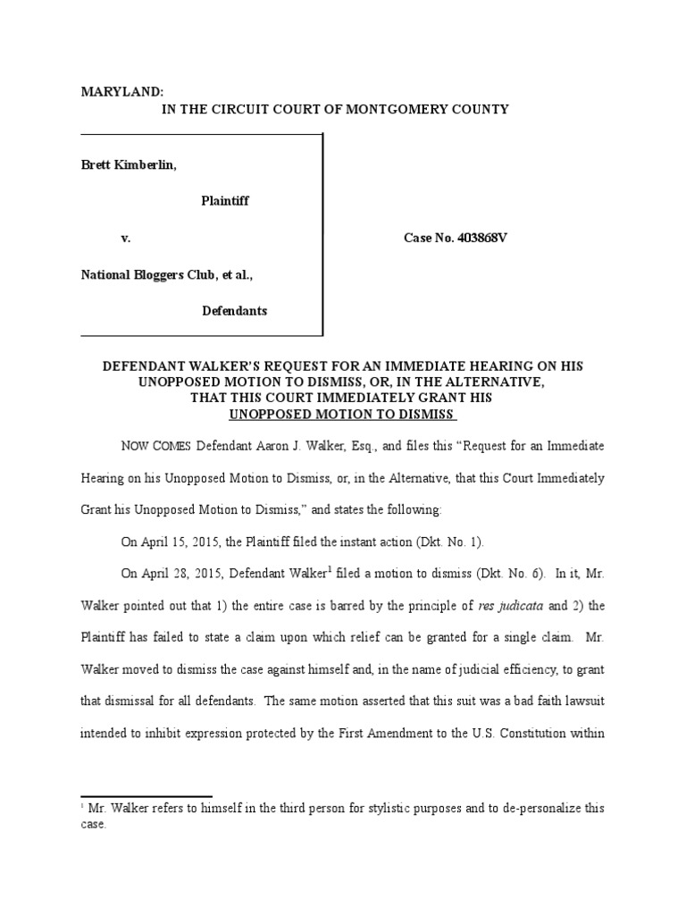 Request For Hearing (Redacted) PDF Lawsuit Complaint