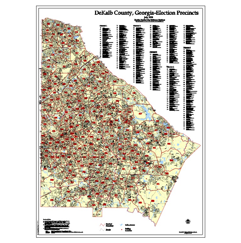 DeKalb County, Precinct Map