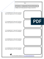 Recognize Area Word Problems - Independent Practice Worksheet