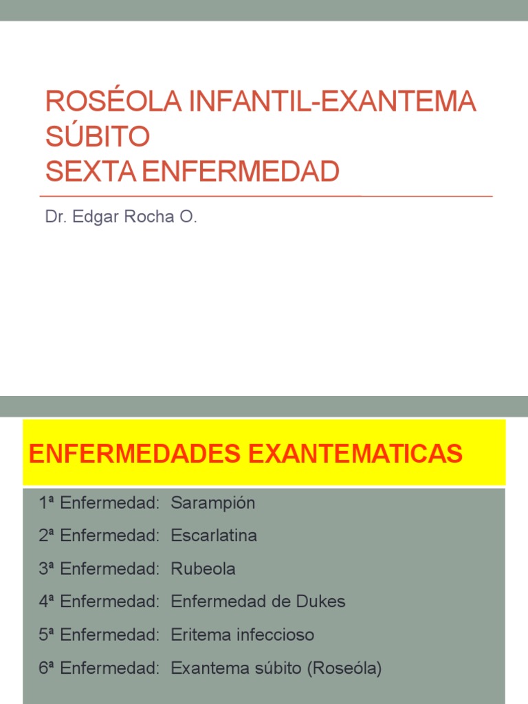 Roséola Infantil Exantema Súbito Descargar Gratis Pdf Virus Sarampión
