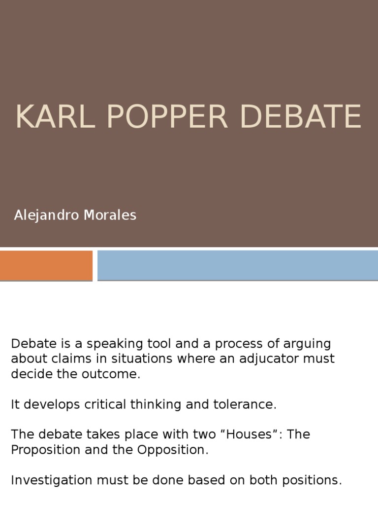 Karl Popper Debate Guide | PDF | Science & Mathematics