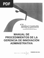 TELECOMM 2014 Manual de Procedimientos de La Gerencia de ...