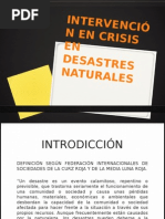 INTERVENCIÓN EN CRISIS EN DESASTRES NATURALES