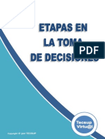 Etapas en La Toma de Desciones