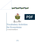 Vocabulary Activities For Ecosystems: Lausten 10/9/2011