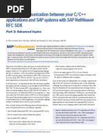 Improve Communication Between Your C - C++ Applications and SAP Systems With SAP NetWeaver RFC SDK - Part 3: Advanced Topics