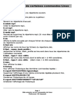 Aide Mémoire de Certaines Commandes Linux PDF
