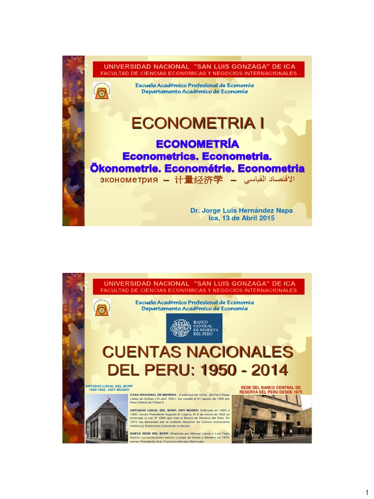 4. CUENTAS NACIONALES Producto Interno Bruto Perú