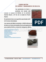 Yacimiento de hierro y manganeso Cerro Mutún Bolivia