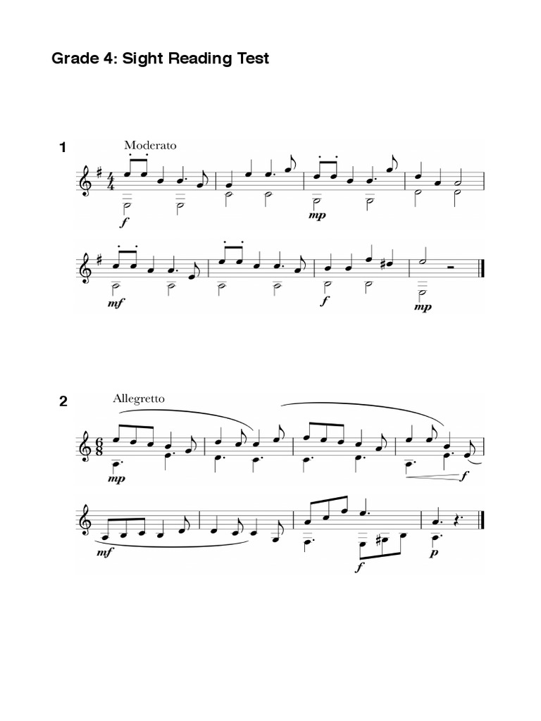 Libro Esercizi Lettura A Prima Vista Chitarra - Grades 1-8, Esami E Pratica - Foto 11