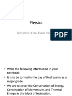 Physics Final Exam I Review