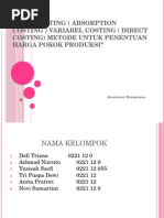 Download Full Costing  Absorption Costing  Variabel by Yusisah Saefi SN266858456 doc pdf