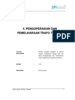 Pengoperasian Dan Pemeliharaan Trafo Tenaga