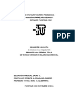 Informe de ejecución FDI Educación Comercial