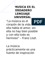 La Musica Es El Verdadero Lenguaje Universal