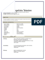 Joshua Talastas Resume Contact Details Objectives