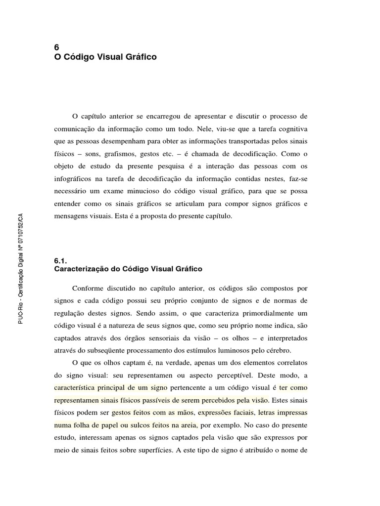 Características do Código Visual Gráfico | PDF | Cor | Sistema visual