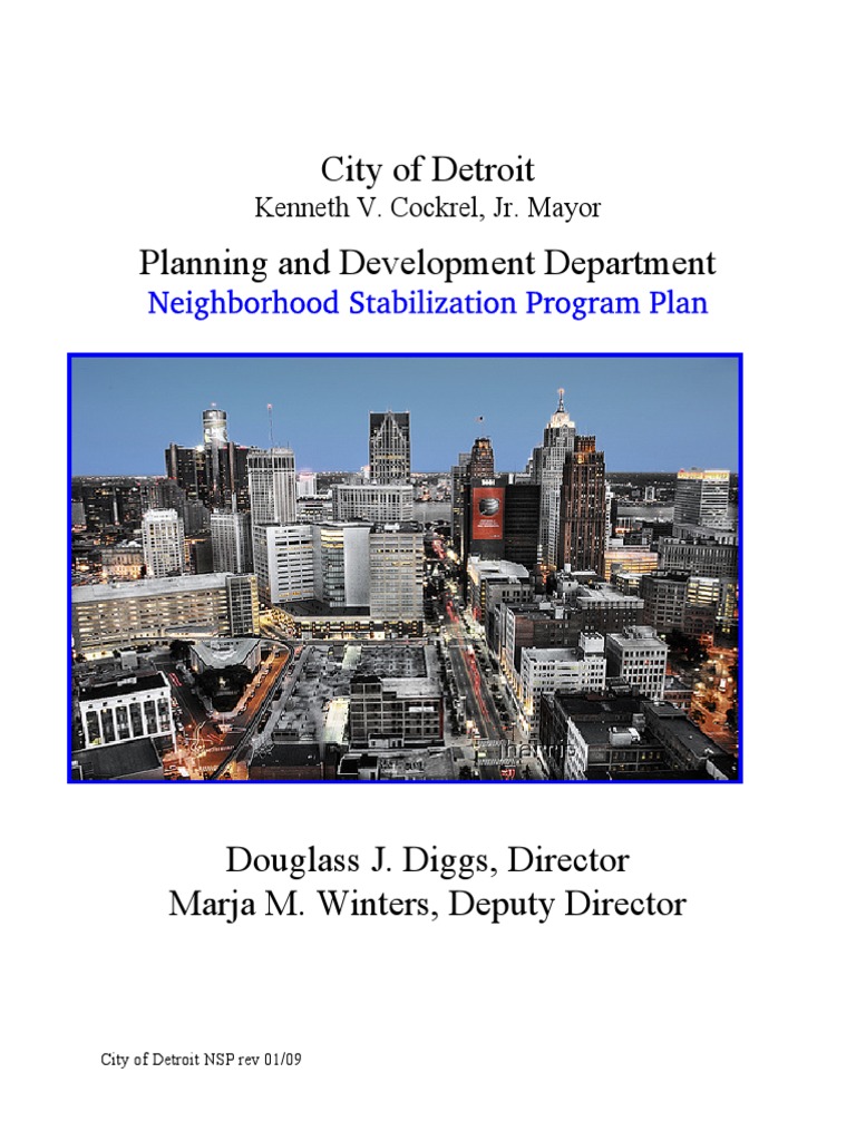 2009 Neighborhood Stabilization Plan | PDF | Foreclosure | Detroit