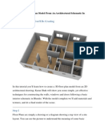 Create a 3D Floor Plan Model From an Architectural Schematic in Blender