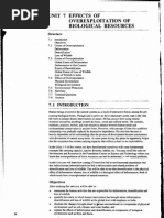 Unit Effects of Overexploitation of Biological Resources: Structure