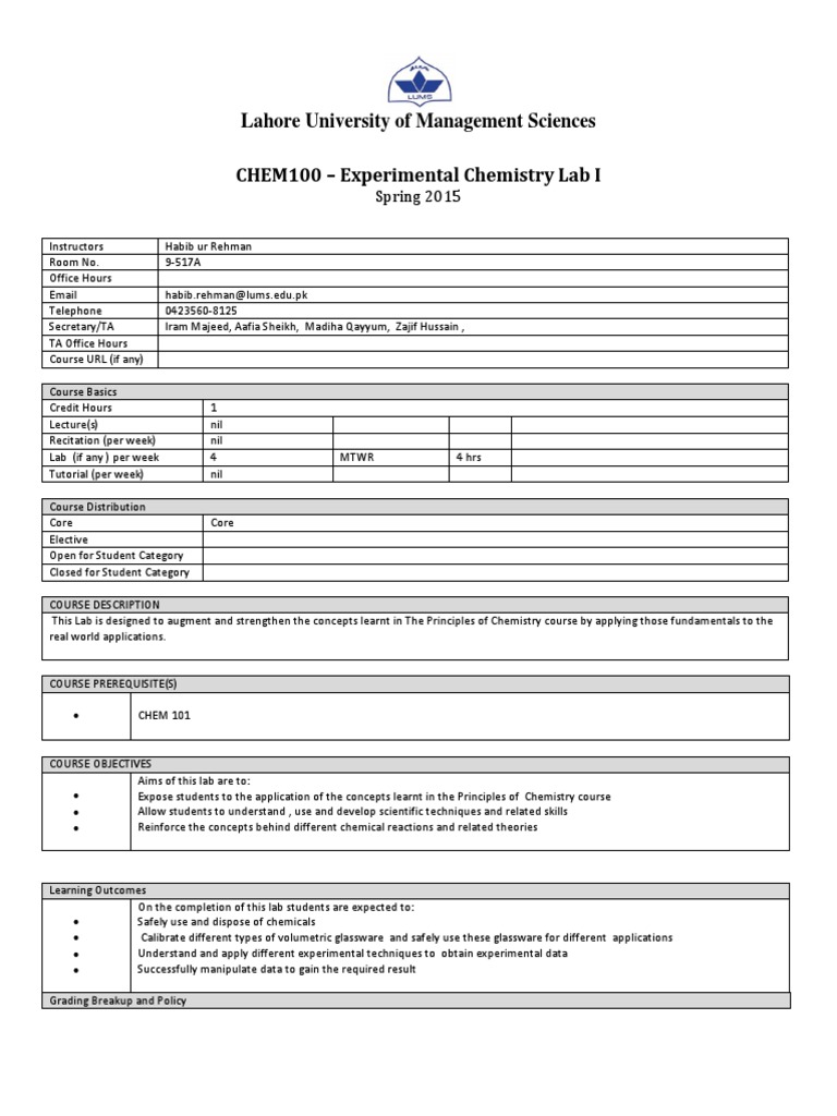 LUMS EE 1st Year Course Outlines PDF Matrix (Mathematics) Integral
