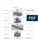 Table 1.1 Shows The List of Parts To Be Drawn. Table 1.1: List of Parts