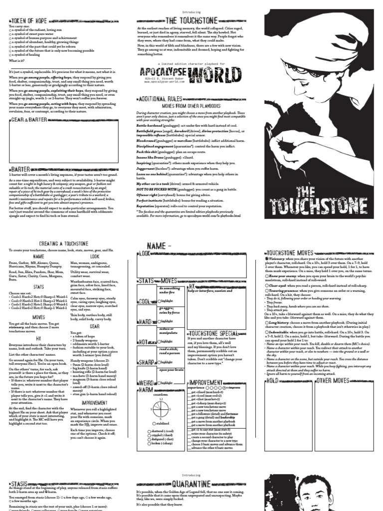 Apocalypse World Playbooks | PDF