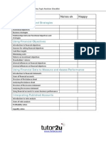 Buss 3 Key Topic Revision Checklist