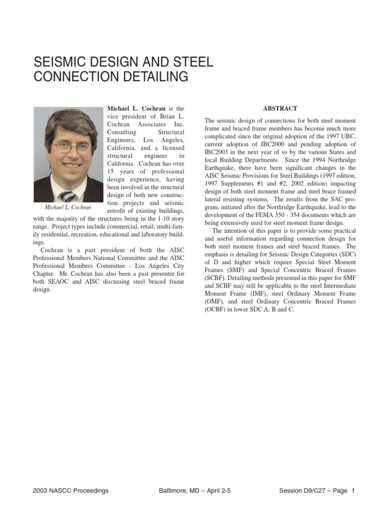 Seismic Design of Steel Connections | PDF | Buckling | Beam (Structure)