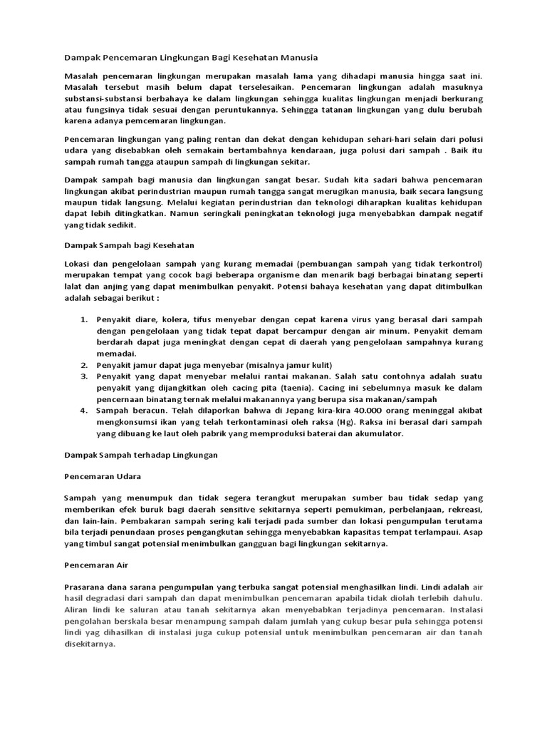 Pencemaran Lingkungan Pdf