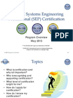 INCOSE Systems Engineering Professional (SEP) Certification