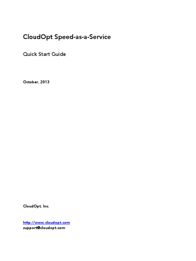 Cloudopt Quick Start Guide Oct 2013 | PDF | Cloud Computing ...