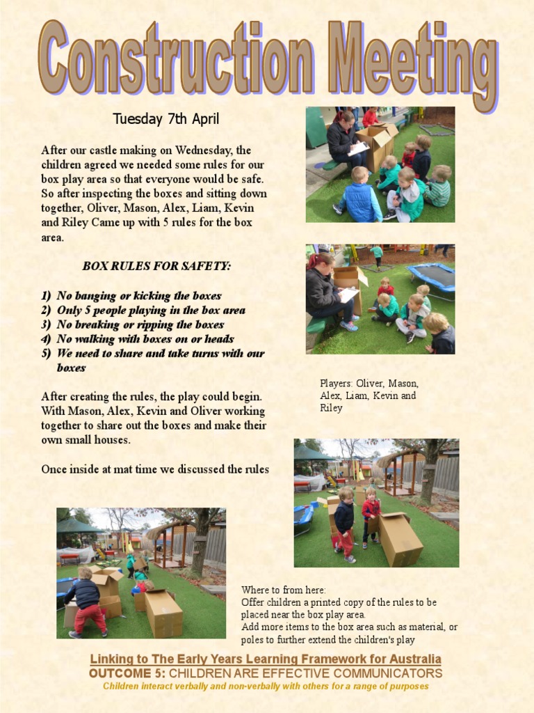 Box Play Safety Rules for Kids | PDF | Language Arts & Discipline