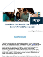 Enroll For The Best MJMC Course & Secure Great Placements