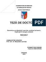 Genomica Accidentului Vascular Cerebral Ischemic_ Implicatii in Terapia Celulara