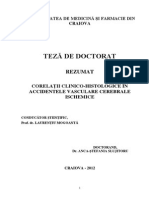 Corelatii Clinico-histologice in Accidentele Vasculare Cerebrale Ischemice