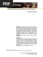 O músico frente às Políticas Públicas de Cultura no Brasil