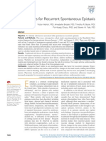 Risk Factors For Recurrent Spontaneous Epistaxis