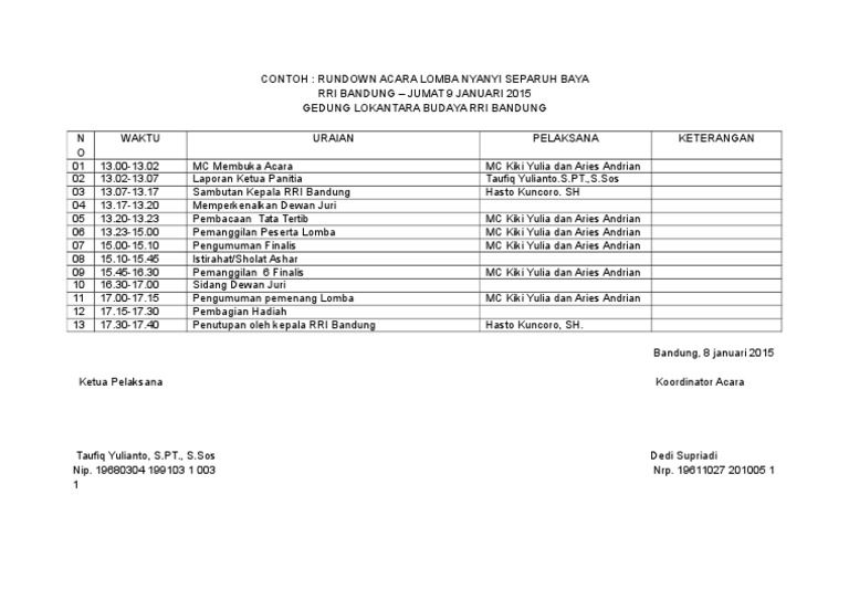 CONTOH PEMBUATAN RUNDOWN ACARA LOMBA NYANYI SEPARUH BAYA.docx