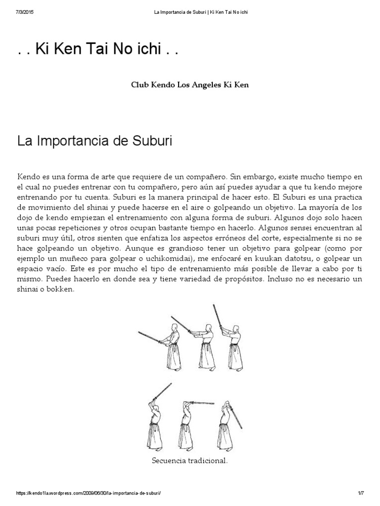 Importancia del Suburi en Kendo | PDF | Artes marciales japonesas ...