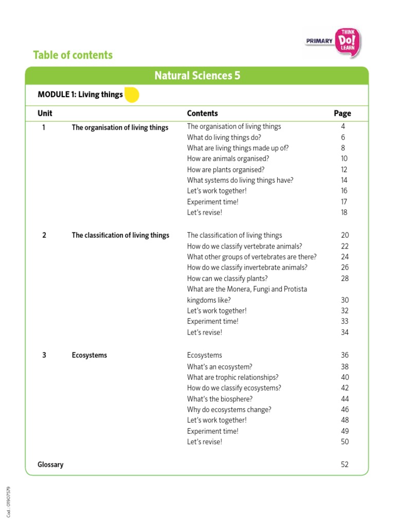Natural Sciences: Living Things & Energy | PDF | Wellness | Science ...