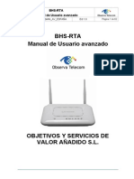 Router BHS RTA Manual Usuario Fabricante