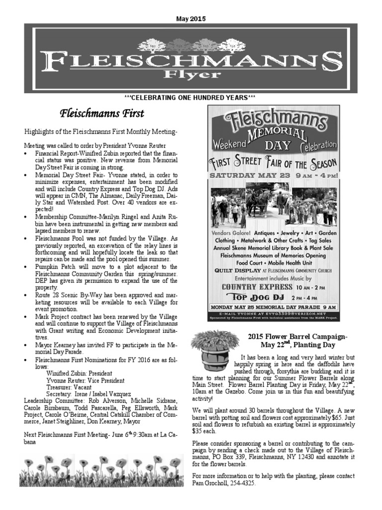 Fleischmanns First Celebrating One Hundred Years PDF United States