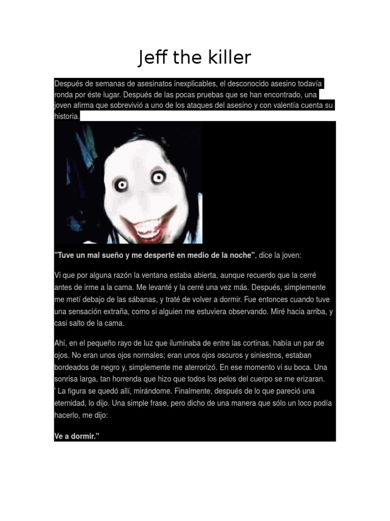 Jeff The Killer | PDF, image size:768x1024